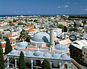 Suleiman Mosque. Rhodes Town, view across the old town. Dodecanese. Greece