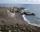 Spain, Canary Islands, La Palma, Fuencaliente, coastal landscape, lighthouse