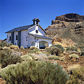 Spain, Tenerife, Canary Islands, Las Cañadas del Teide National Park, landscape, chapel, Ermita de las Nieves