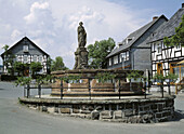 Germany. Hallenberg, Sauerland, North Rhine-Westphalia, village square