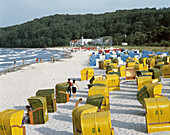 Beach chairs. Rügen Island, Baltic Sea , Mecklenburg-Western Pomerania. Germany