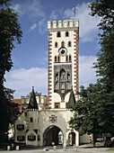 Germany, Bavaria, Landsberg am Lech, town gate