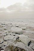 The Churchill River just as it freezes-up in early November. Churchill, Manitoba, Canada.