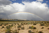 A rainbow over the desert just outside Zion National Park, Utah, USA.