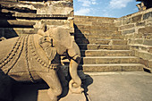 Elephant sculpture. The Erotic Temples of Khajuraho. Madhya Pradesh. India