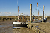 Fishing Boat Low Tide Brancaster Norfolk Winter