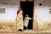 Grandmother and young girl. India