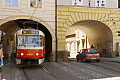 Streetcar. Old town. Prague. Czech Republic