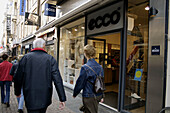 Entrance of Ecco shoe shop.