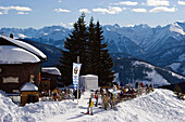 skiing hut in the bavarian Alps, Brauneck, Upper Bavaria, Germany