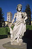 Statue in the gardens of Palazzo Pfanner, Lucca. Tuscany, Italy