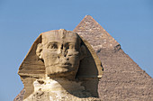 Pyramid of Khafre and sphinx at Giza. Egypt