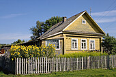 Traditional houses. Viazichtchi. Near Novgorod. Russia.
