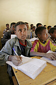 Grade 4 class in a school in Adaga. Tigray, Ethiopia