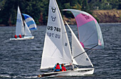 Sailboat racing, 505 class. Oregon. USA
