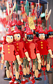 Pinocchio dolls for sale. Tuscany. Italy