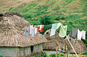 Traditional bure houses. Navala. Viti Levu. Fiji