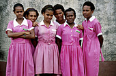 Fijian Schoolgirls. Levuka. Ovalu. Oceania