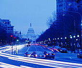 Pennsylvania Avenue and Capitol building. Washington D.C. USA