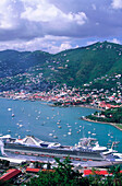 Charlotte Amalie from Paradise Point Tramway. Saint Thomas Island. U.S. Virgin Islands