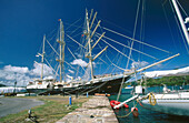 Tall ship. Dockyard. Historic Nelson s Dockyard. Antigua. Antigua and Barbuda. West Indies. Caribbean