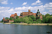 Malbork Castle by Nogat River. Pomerania. Poland