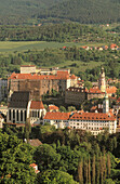 Town view from Krizova hill. Cesky Krumlov. South Bohemia. Czech Republic