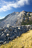 View of the 1903 Frank Landslide. Frank, Crowsnest Pass area. Alberta, Canada