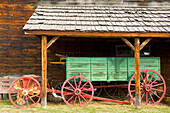Fort Steele Heritage Town, museum, old wagons. Fort Steele. British Columbia, Canada