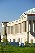 Soldier Field football Stadium, East facing detail. Chicago. Illinois, USA