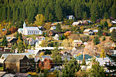 Aerial view of town, site of TV s Northern Exposure show. Roslyn. Washington, USA