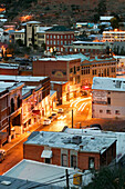 View of Bisbee, former mining town, in the evening. Arizona, USA