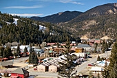 View of ski town, Red River, the Enchanted Circle route. New Mexico, USA