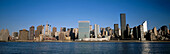 View of midtown Manhattan from Long Island, city daytime. New York City, USA