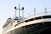 Bahamas, Grand Bahama Island, Freeport: Port of Freeport, Oceanliner Rembrandt being Refitted