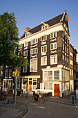 Amsterdam Jourdan Viertel Single Gracht, typische Grachtenhaueser