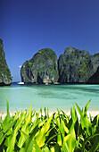 Maya Bay on the small Island of Kho Phi Phi Lee in South Thailand
