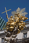 Vienna pest column , golden top sculpture
