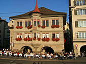 Switzerland Zurich, Limmatquai, street cafe