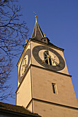 Switzerland,Zurich,St. Peters church, clock tower