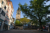 Switzerland, Zurich, St. Peterhofstatt,  historic buildings church  St. Peter
