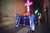 Holy Week procession. Alcañiz. Teruel province. Spain