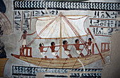 The dead people boat to eternity. West Bank tombs. Luxor. Egypt
