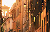 Buildings on Via Baccina. Rome. Italy