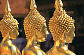 Gilded Buddhas. Doi Suthep Temple. Chiang Mai. Thailand