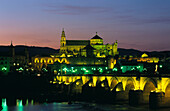 Cordoba. Roman Bridge and The Cathedral at the background