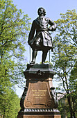 Statue of Peter I the Great in Kronstadt. St Petersburg, Russia