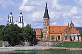 Saint Francis church, Vytautas church and Nemunas river. Kaunas. Lithuania.