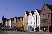 Hanseatic houses on the quay. City of Bergen. Norway