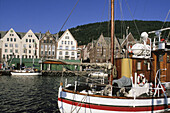 Quay and hanseatic houses. City of Bergen. Norway